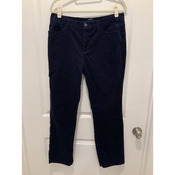 Talbots Pant 14 Heritage Navy Blue Corduroy Straight Leg - Picture 1 of 7